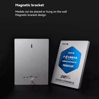 Nouvelles Plaques Médailles TikTok en Alliage d'Aluminium Couleur 2026 Effet Miroir Amélioré Personnalisées pour Récompenses YouTube et Musique