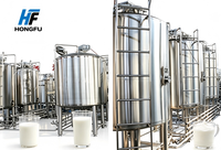 Ligne de production de yaourt en continu complète, équipement complet de traitement du lait, 304SS CE, unité de nettoyage automatique CIP