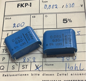 Wima <span class=keywords><strong>WMA</strong></span> FKP-1 loạt 0.082UF 630V DC kết hợp tụ âm thanh 32*23.5*12mm - Product Image 4