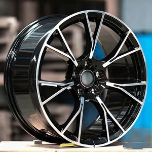 Velg mobil aluminium, velg mobil murah 19 inci 20 inci 19x8.5 5x112 roda + 35 roda 5x112x9.5 + 35 5x120 wajah mesin hitam - Product Image 2