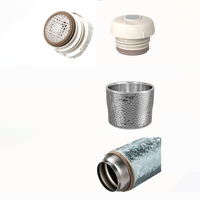 Bouteille isotherme de voyage de luxe 700 ml en titane pur, avec infuseur à thé, maintien au froid 24h et au chaud 12h, motif floral martelé, support OEM/ODM complet, personnalisation du logo
