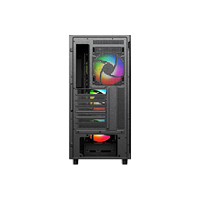 Casing Pc komputer untuk Desktop, casing komputer game Desktop Hd USB 3.0 ATX dengan desain serbuk kayu untuk Desktop