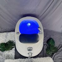 Bain de pieds pour salon de beauté Massage en acrylique avec lumière de surf Bol de pédicure Bassin de massage pour spa des pieds avec trou de drainage
