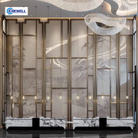 Décoration intérieure multifonctionnelle pliable en verre trempé cristal carré translucide en acier inoxydable, vente en gros directe d'usine chinoise
