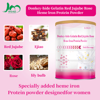 Poudre de peptides de collagène de peau d'âne OEM & ODM avec dattes rouges, rose et fucoidane ferrique pour la santé des femmes