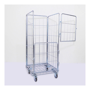 Estructura de acero personalizada, plegable, Bloqueable, resistente, logística, carro de metal, fácil instalación para almacén - Product Image 1