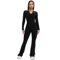 Combinaison de sport moulante 2026 pour femme, séchage rapide, col en V, haute élasticité, idéale pour le yoga et la musculation