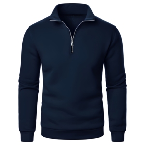 Sweat-shirt demi-zip en gros, style athlétique rétro, en tissu molletonné pour marques de détail - Product Image 1