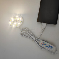 Moderno USB 5V Dual blanco SMD LED PCB Placa de luz 31mm 44mm 46mm 50mm 58mm con 1,5 m Cable USB Cable DIY fuente de luz nocturna