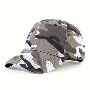 Gorra de béisbol deportiva de verano con visera de camuflaje para adulto, transpirable, de tela común, al por mayor - Product Image 3