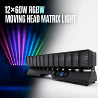 Luz LED Móvil de Cabeza Lineal 4 en 1 de 12*60W con Control DMX512, Atenuación Lineal de 32 bits, Matriz de Oscilación y Enfoque, 2900K para Discoteca