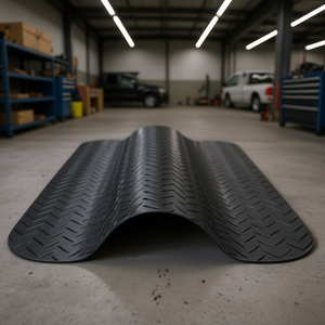 Tapis de sol de garage 4 x 10 pieds, PVC noir, motif losanges, double face, antidérapant, protection pour entrepôt intérieur - Product Image 2