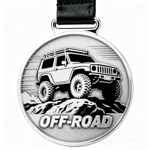 Concevez votre propre médaille de cross country gravée en métal durable Médaille en métal plaqué or sur le thème de l'aventure personnalisée - Product Image 3
