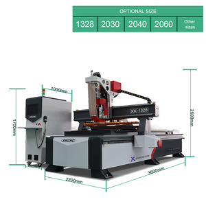 Xunke Router CNC ATC de 3 Ejes para Carpintería de Alta Resistencia, Máquina de Nesting para Fabricación de Muebles de Madera, Precio - Product Image 2