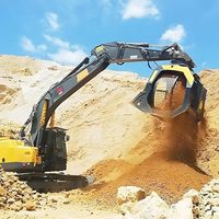 Nouvelle benne de criblage rotative 360° pour sable et gravier, en acier Q345B, taille de criblage 5-50 mm, pour excavatrices de 5 à 40 tonnes
