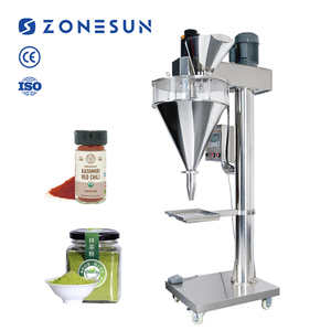 ZONESUN Semi-automatic Small <b>Bottle</b> Auger Bag Talcum Coffee Acrylic Milk Powder Filler Dry <b>Protein</b> Powder Filling Machine - Product Image 1