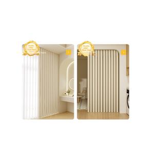 Tende a righe in ciniglia bifacciale Echo Echo, oscuranti al 100%, per camera da letto, stile moderno minimalista color crema, Shaoxing Keqiao - Product Image 5