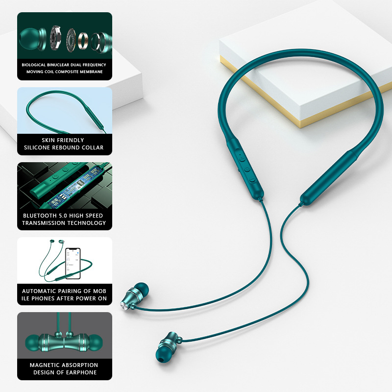 Bluetooth-наушники music 13 на шею, беспроводные наушники, спортивные водонепроницаемые наушники-вкладыши