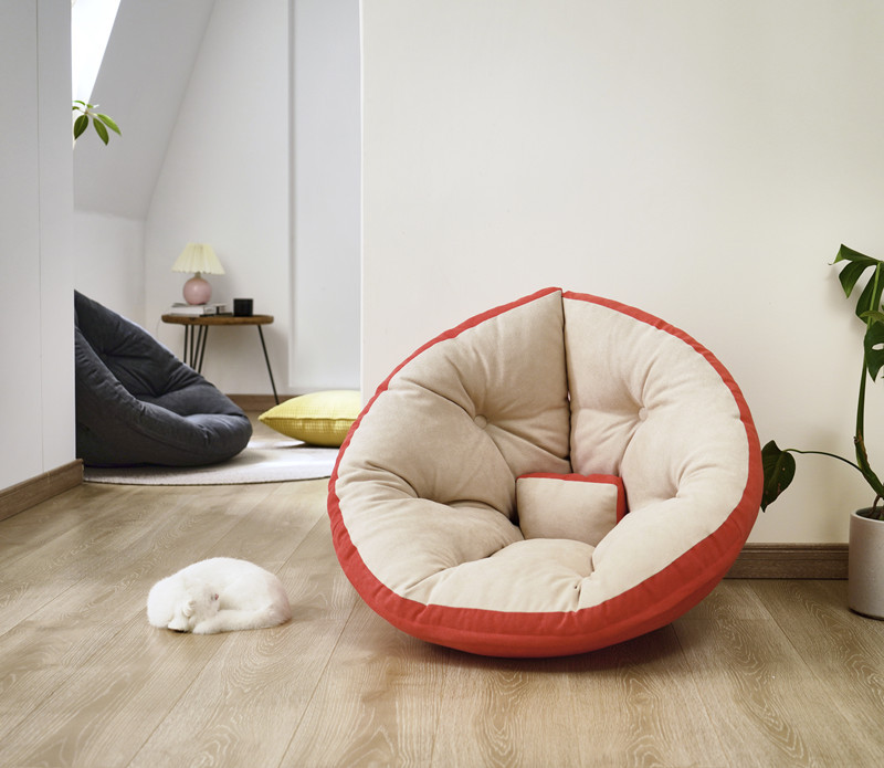 Rosso-beige arancione