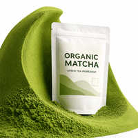 Poudre de Matcha Bio, Ingrédient de Thé Vert pour Boissons, Pâtisseries et Services Alimentaires, Sachet Doypack