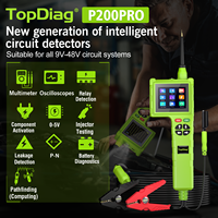 Topdiag P200 Pro, Probador de Baterías Automotrices de Alta Precisión de 12V, Multímetro, Osciloscopio, Probador de Inyectores, Sonda de Potencia, Probador de Circuitos