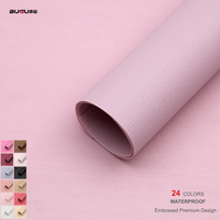 Papier d'emballage floral de luxe rose uni gaufré imperméable Kafen Paper
