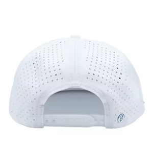 American Fashion 5-Panel Unstructured Golf Hat Herringbone PVC Rubber Laser Cut Perforated Waterproof Embroidery Printed <b>Tee</b> - Product Image 6