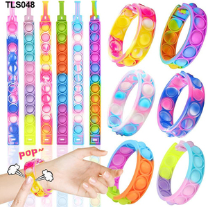 Al por mayor <span class=keywords><strong>nueva</strong></span> pulsera antiestrés rompecabezas para aliviar el estrés pulsera deportiva dedo <span class=keywords><strong>burbuja</strong></span> pulsera de silicona juguete para apretar - Product Image 2