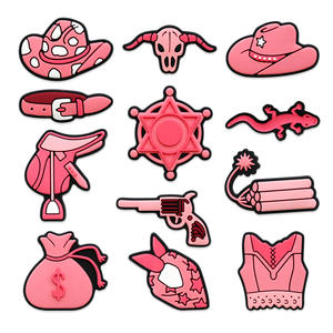 Breloques pour chaussures en PVC souple de la série Denim Women avec boucles décoratives amovibles, couleur personnalisée, 2,5-3,5 cm - Product Image 1