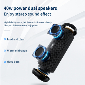 Altavoces inalámbricos amplificados LED IPX RGB a prueba de agua de 40W tela de moda pequeños BT Boomboxes diseño privado - Product Image 2