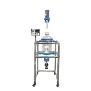 Hot Sale Bioreaktor 10L Kimia Separator Satu Lapisan Kaca Reaktor