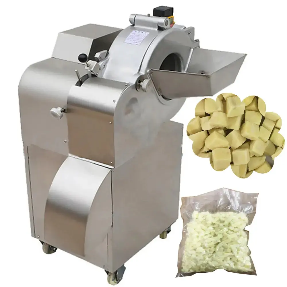 Automatic mushroom dicing machine vegetable cutting machine Potato cube machine