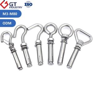 Ganchos de Elevación de Acero Inoxidable A2 A4 50 70 80 ASTM A36 316 316L, Perno <span class=keywords><strong>con</strong></span> Tornillo de Expansión <span class=keywords><strong>con</strong></span> Anillo, Tuercas de Ojo Cerrado - Product Image 2