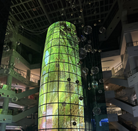 Écran LED transparent flexible, film LED adhésif pour vitrine, écran LED transparent pour vitrine de centre commercial
