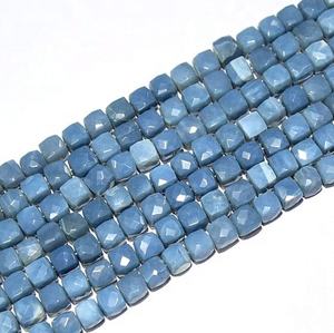 Perles de pierres précieuses en vrac à facettes en forme de boîte d'opale bleue pierre naturelle de haute qualité pour la fabrication de bijoux prix de gros par brin pour - Product Image 1