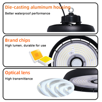 KCD-Lampe industrielle anti-déflagrant à faible éclairage LED, UFO, haute baie, 100W, 150W, 200W, 240W, étanche, IP65