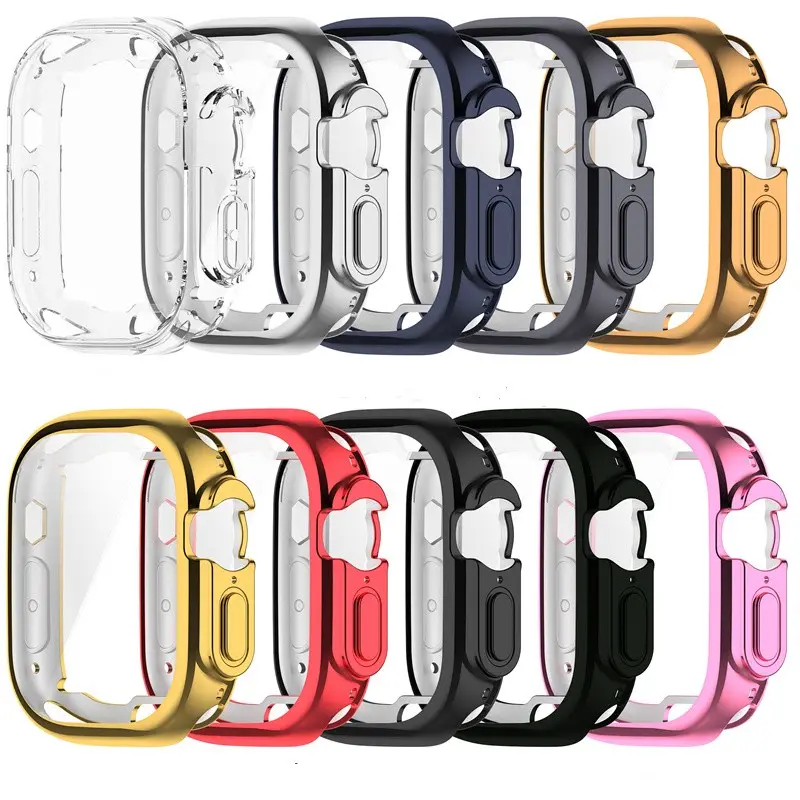 Plastik TPU Penutup Penuh Pintar Mewah Apple Watch Ultra Case untuk I Iwatch Series 8 49MM