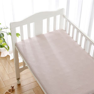 100% Cotton Muslin Crib Sheet,Baby <strong>Cot</strong> Sheet Baby <strong>Bedding</strong> Fitted Sheet - Product Image 1