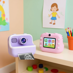 Mini cámara con impresión instantánea, incluye rollo de papel para impresora, cordón y marcador para niños - Product Image 2