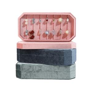 Caja de Joyería de Terciopelo con Logotipo Personalizado, Caja de Almacenamiento de Joyería de Lujo para Anillos, Pulseras y Collares, Caja de Regalo para Joyería - Product Image 3