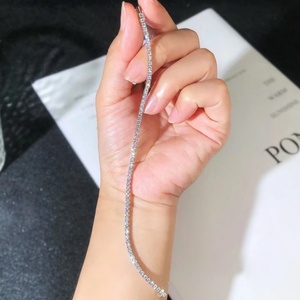 Custom 9K 10K 14K 18K Gold Lab Grown Diamond Tennis <b>Bracelet</b> Flower Halo Pave Link Jewelry for Women - Product Image 4