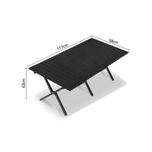 <span class=keywords><strong>Table</strong></span> de pique-nique de <span class=keywords><strong>camping</strong></span> pliable <span class=keywords><strong>Table</strong></span> de jardin extérieure <span class=keywords><strong>Table</strong></span> à manger <span class=keywords><strong>enroulable</strong></span> en acier au carbone portable - Product Image 3