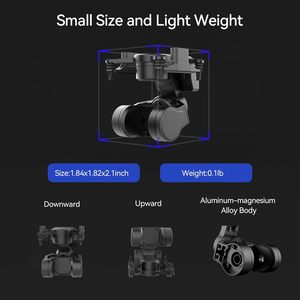 Runcam C-20T กล้อง FPV 3แกน gimbal ควบคุม UART และ PWM สำหรับ DJI O3การติดตามหัววัดมุมเอียง PV - Product Image 2