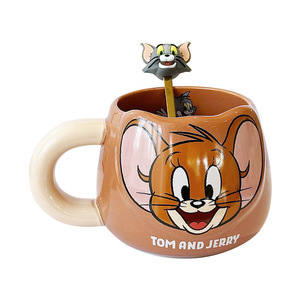 Mug à café en céramique Tom et Jerry avec cuillère, boîte cadeau, design cartoon, pour la maison - Product Image 2