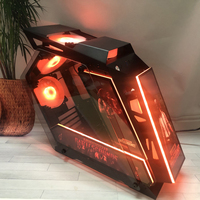 Lovingcool 2026 New Design Gaming Pc Cabinet Matx Computer Case Full Tower Cabinet for Mini Pc Case Acrylic Transparent Cases