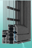 Fenêtres à battants en aluminium Schomex en gros, design moderne, insonorisées, coupe-vent, avec vitrage 3i LowE pour les pièces intérieures