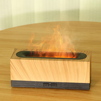 Nouvel Arrivage Mini Diffuseur d'Arômes Ultrasonique Silencieux 60ml, Design Flamme Longue, Alimentation USB, Humidificateur Carré de Bureau à Brume Fine