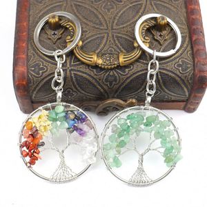 Hot Selling for <b>Tree</b>-Inspired Amethyst <b>LED</b> Keychain Unique Natural Crushed Stone Design Durable <b>Tree</b> Pendant Keyring - Product Image 3