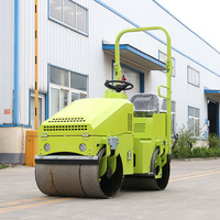 Compacteur routier hydraulique mini 1 tonne à double tambour avec moteur Honda pour travaux d'asphalte - Vente en gros