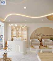 Ensemble de manucure et pédicure professionnel M&S Beauty Light Modern Durable avec plateau en marbre, mobilier de salon de manucure, tables à ongles, chaise de pédicure